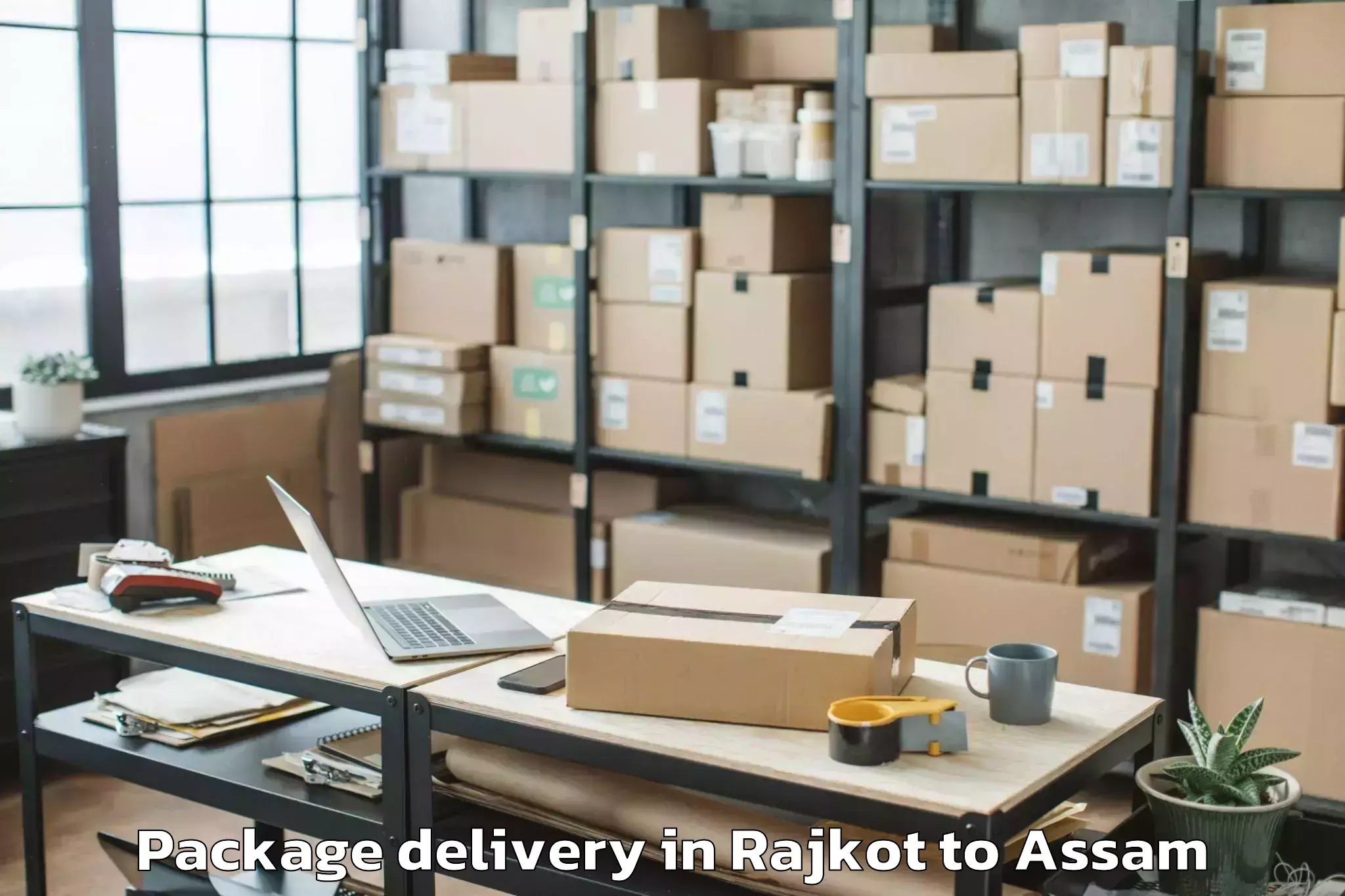 Professional Rajkot to Makum Package Delivery